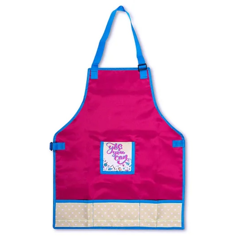 Echo Boomers Multipurpose Teens Waterproof Washable Apron with 4 pockets for Cooking Art Painting and School – Pink