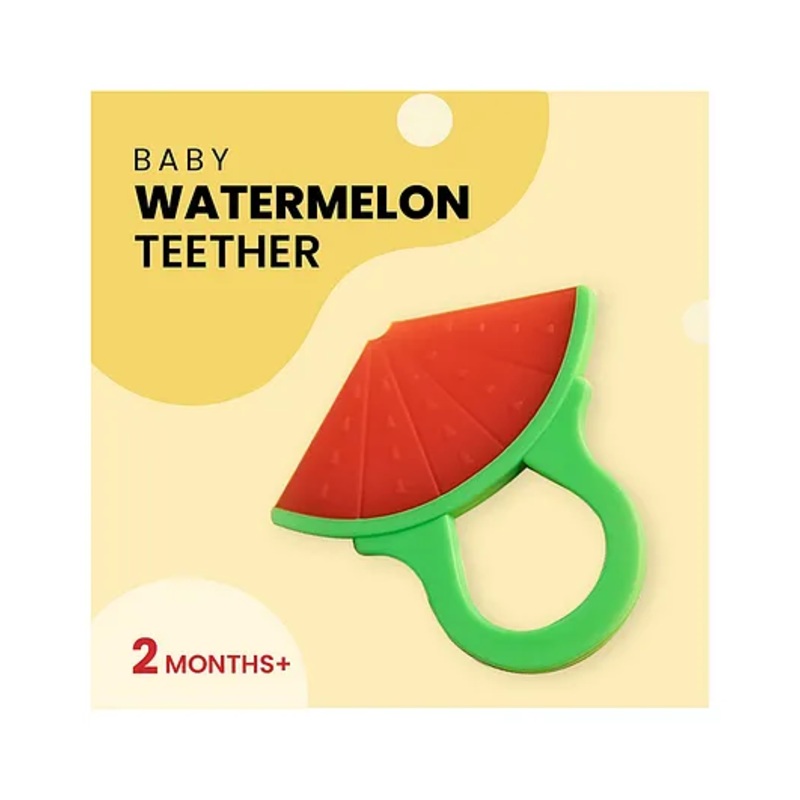 INFANTSO Non Toxic Food Grade Silicone Watermelon Baby Teether – Red
