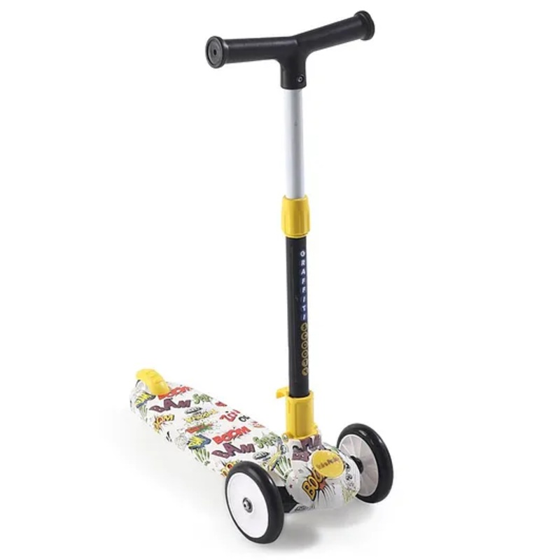 Kid’s 3 Wheel Scooter with 3 Level Height Adjustment – Multicolor| Compact Fold| Lean-to-Steer| Toy for 3 to 10 years Boys and Girls| Gifting Option| Promotes Physical Activity