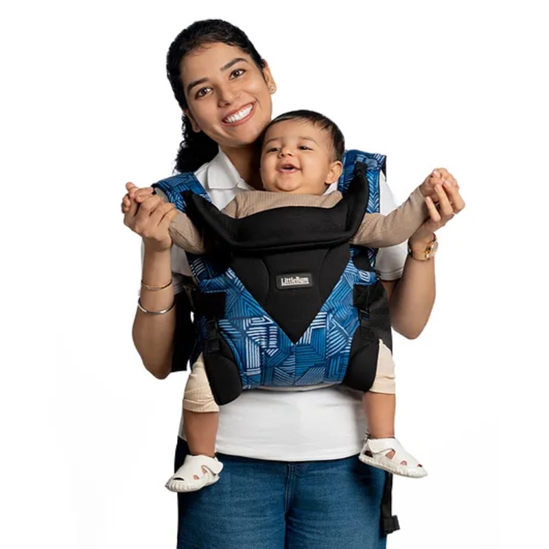 Littlebum Cold Waves Shoulder Baby Carrier | Lightweight, Breathable, Adjustable and perfect for front and back carrying | Ideal for outdoor use, with added pockets for convenience