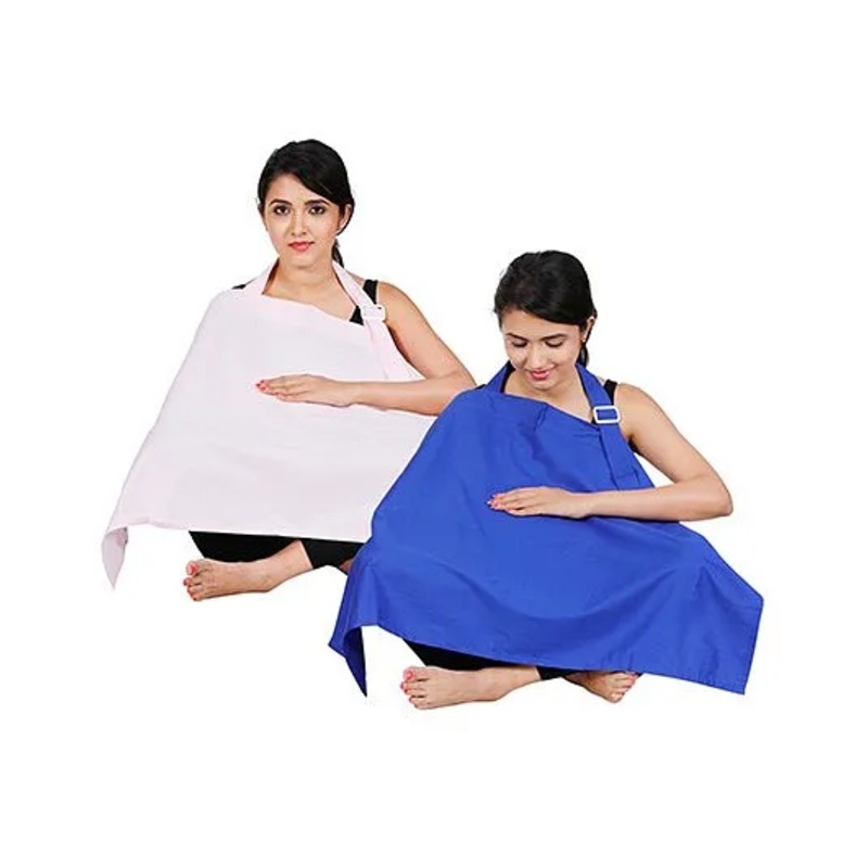 Lulamom Full Coverage Extra Wide Nursing Covers Pack of 2 – Light Pink Royal Blue
