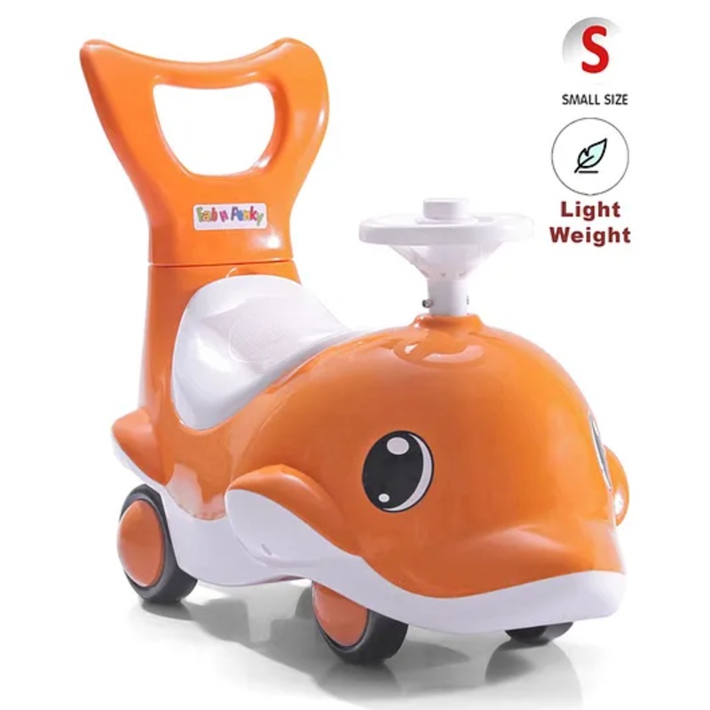 Manual Push Ride On Of Dolfin Shape – Orange