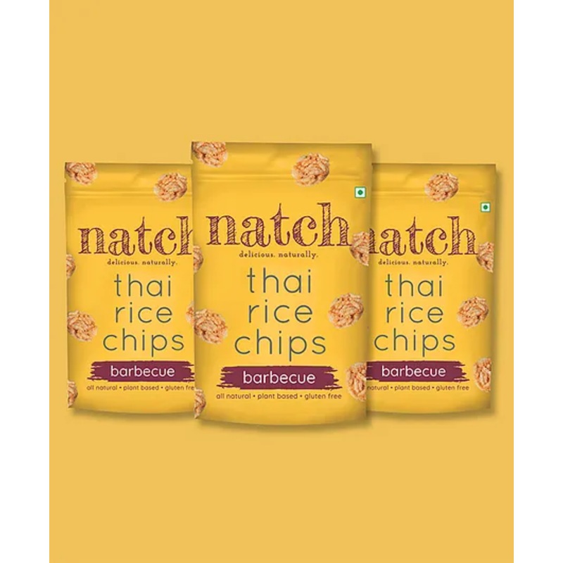 Natch thai rice chips – barbecue (large pack of 3 – 100 g Each)