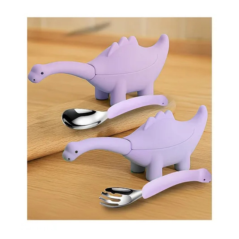 ONE & ONLY Purple Spoon & Fork | Baby Feeding Combo | 2 Pc Set