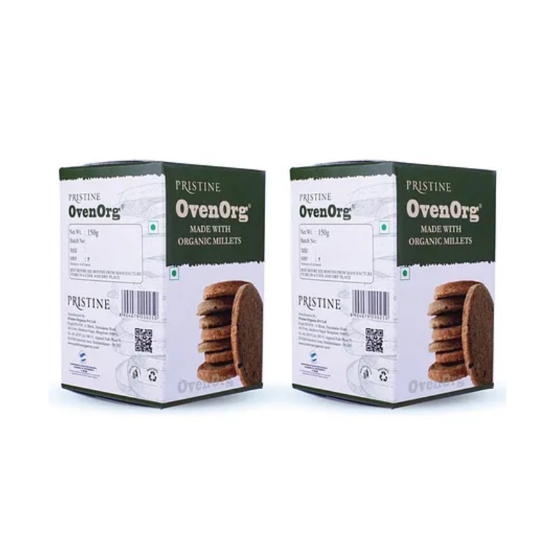 Pristine Fields of Gold Organic Mixed Millet Biscuits Pack of 2 – 150 gm each