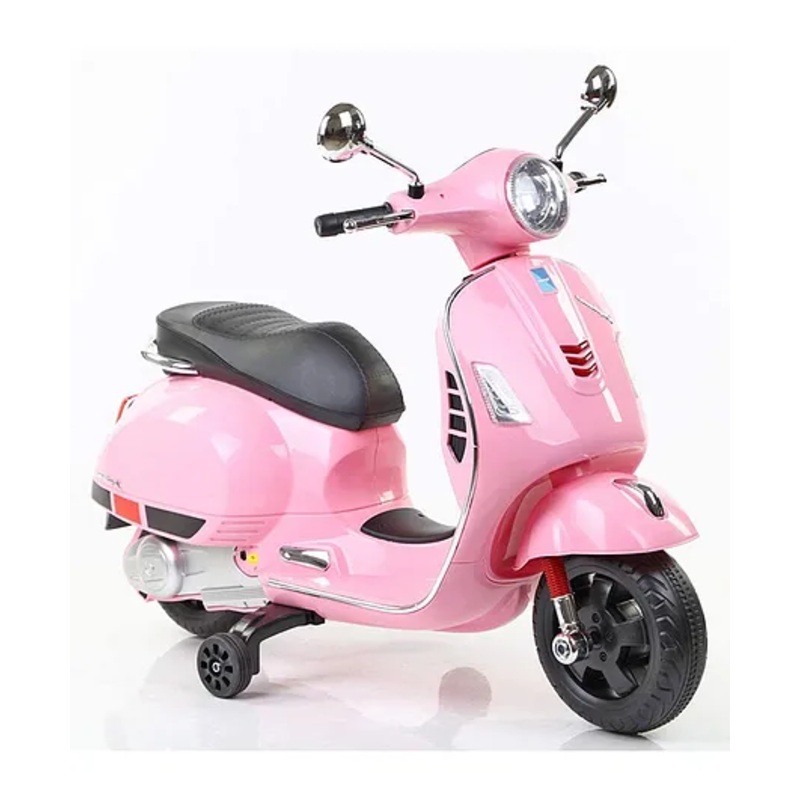 SRECAP Vespa 12V Battery Operated Rechargeable Ride On Scooter – Pink