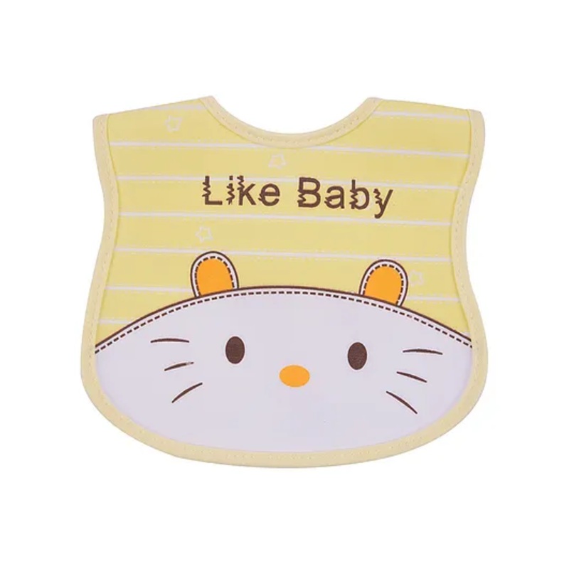 Yellow Bee Bib Kitty Print – Yellow