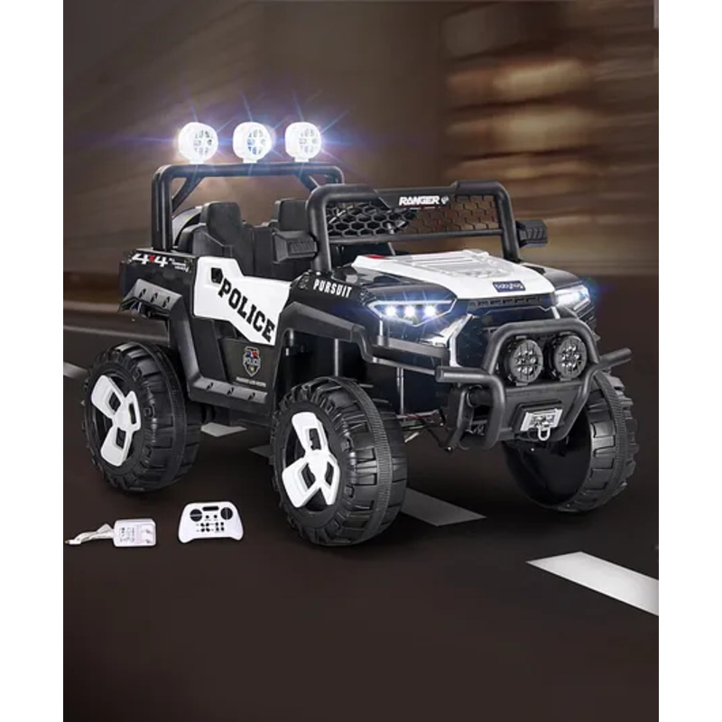 Babyhug RANGER 4X4 Battery Operated Ride On Jeep with Music & LED Lights – Black
