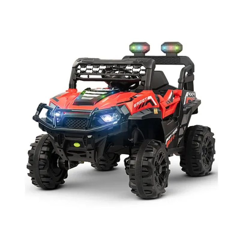 Baybee Broot Rechargeable Battery Operated Jeep for Kids, Ride on Toy Baby Car with Music & Light, Kids Jeep Battery Car, Electric Jeep Car for Kids – Red