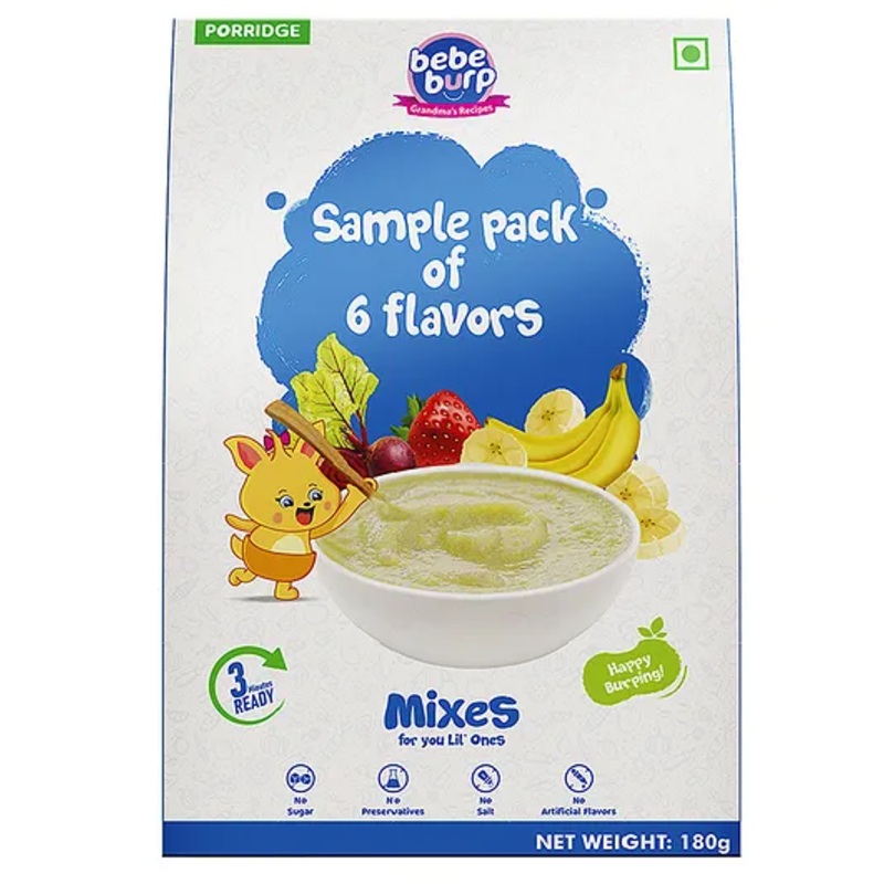 Bebe Burp Mix Porridge Sample Pack Of 6 – 180 g