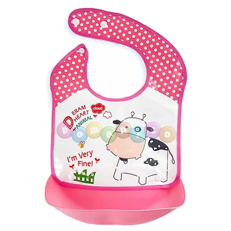 Domenico Apron For Feeding With Detachable Food Catch – Pink