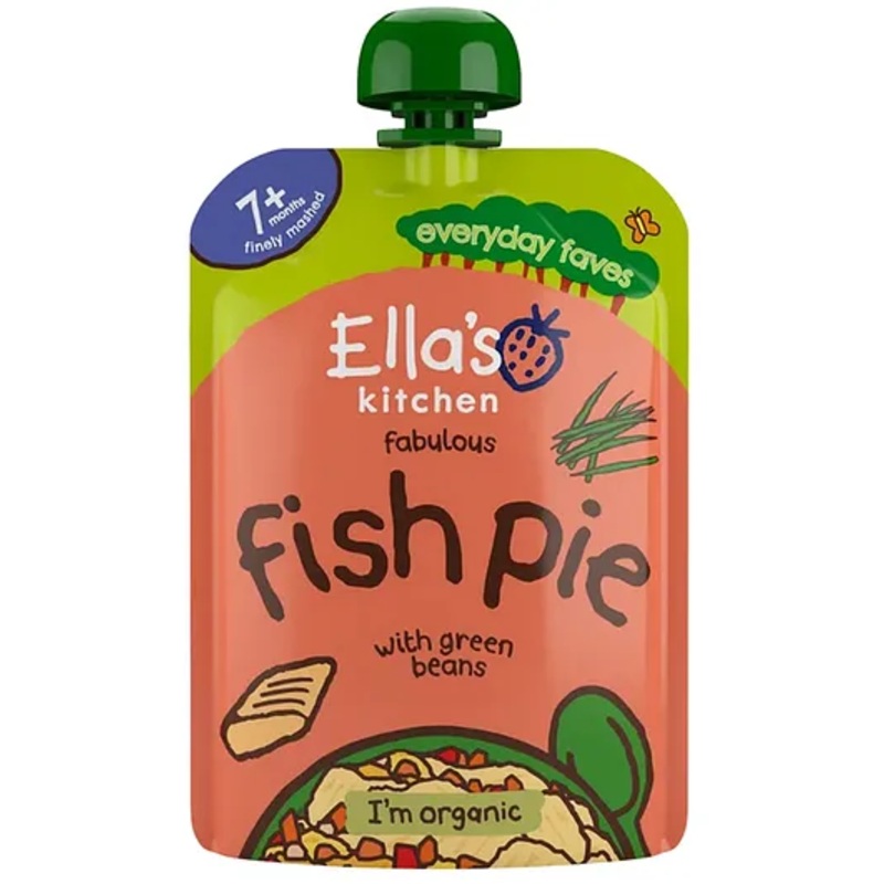 Ella’s Kitchen Organic Baby Food Pouch, Fish Pie with green beans (7m+) – 130g