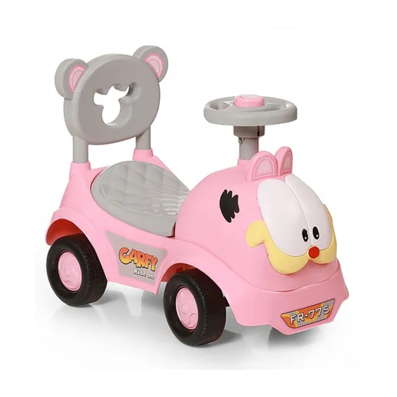 FunRide Toy Car Rider for Baby with Music Horn Backrest and Under Seat Storage Utility Box – Pink