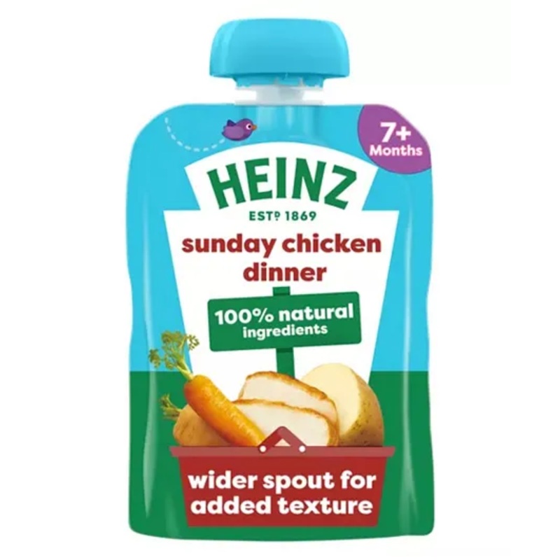 Heinz Baby Food Pouch, Sunday Chicken Dinner (7m+) – 130g