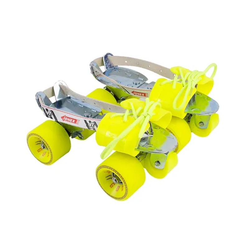 JJ Jonex Gold Adjustable Quad Roller Skates With Brake – Yellow