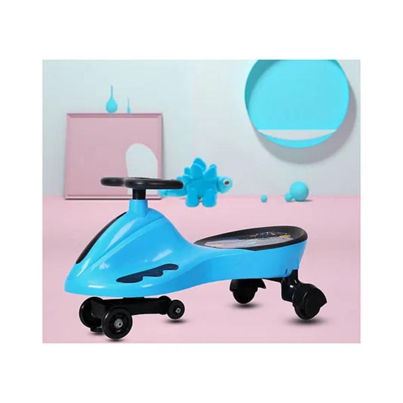JoyRide Carnival Premium Swing Car Ride on for kids, Magic car for Boys & Girls 1+ years Rideons & Wagons Non Battery Operated Ride On- Light blue
