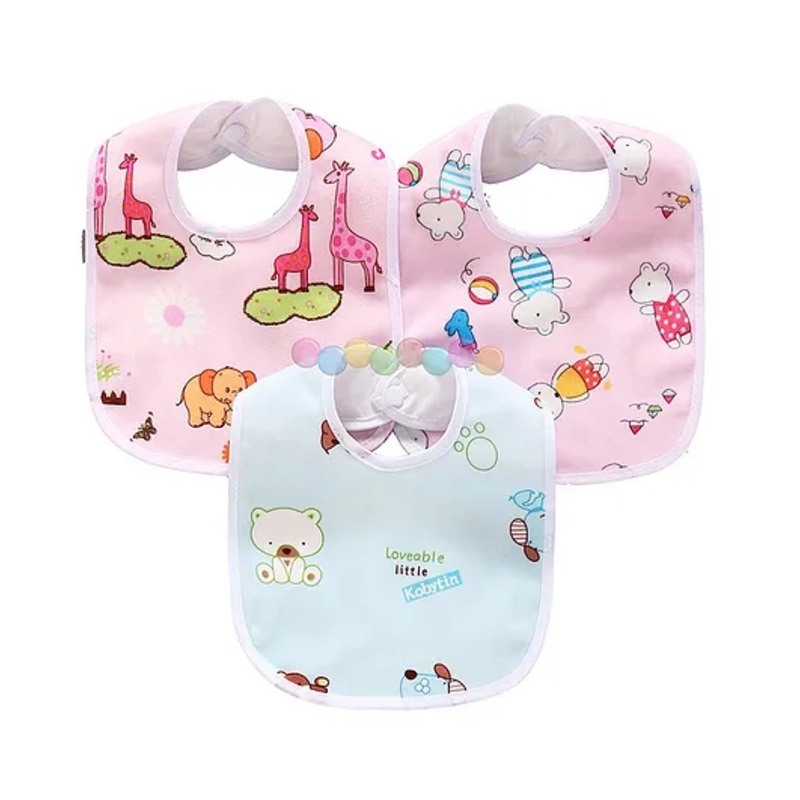 Kritiu Baby Printed Bib Pack Of 3 ( Design May Very )
