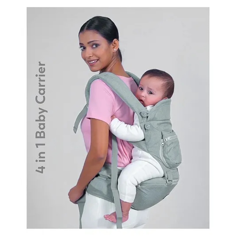 Mi Arcus 4-in-1 Multifunctional Baby Carrier with  Breathable Mesh, Adjustable Padded Straps, Hip Seat, and Attached Head Support Cushion  Green