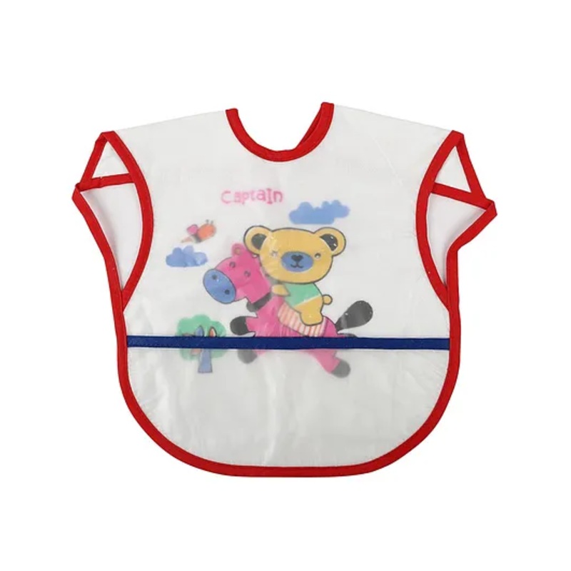 VOIDROP New Born Baby Cotton Bibs Apron  Easly Adjustable For Baby – Red
