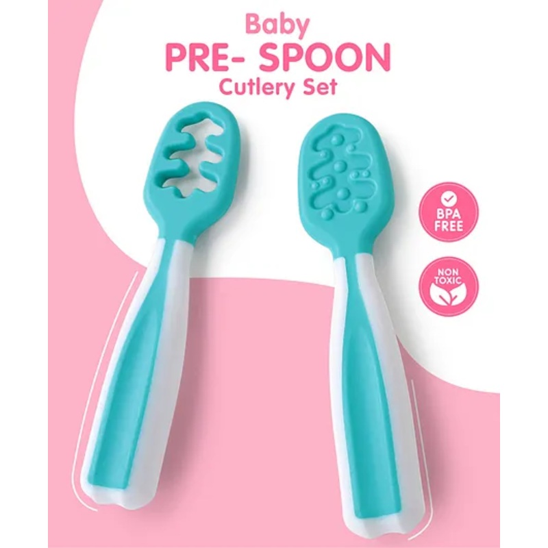Babyhug Pre Spoon Baby Cutlery Set Pack of 2 – Blue