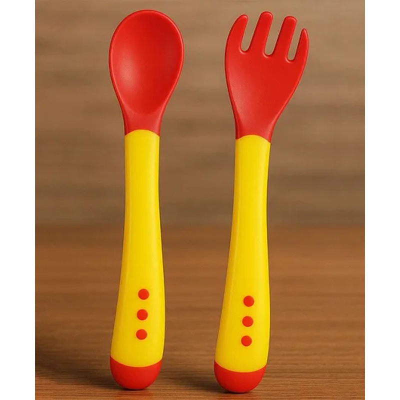 Badal Kidz Feed with Ease Heat Sensitive Baby Feeding Spoon, Bpa Free, 3 Months+ – Yellow