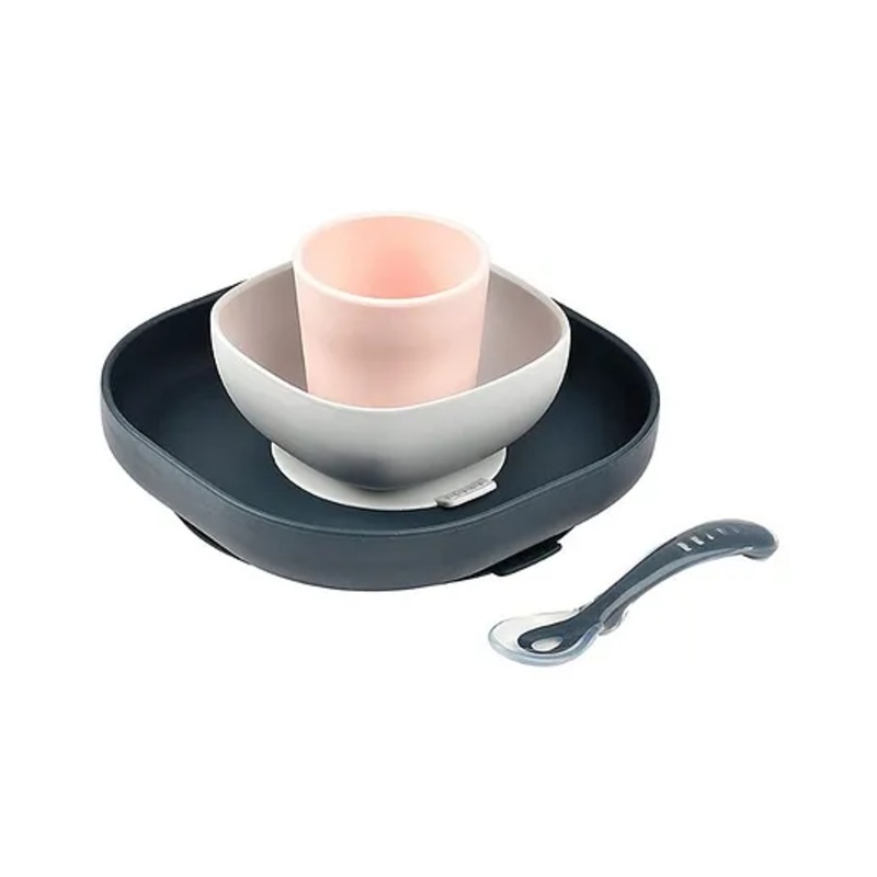 Beaba Silicone Suction Meal Set Night Blue – Pack Of 4