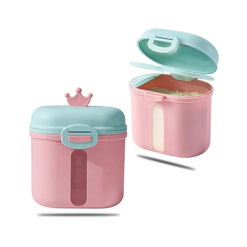 Bembika Milk Powder Storage Container with Scoop and Leveler – Pink(360 g)