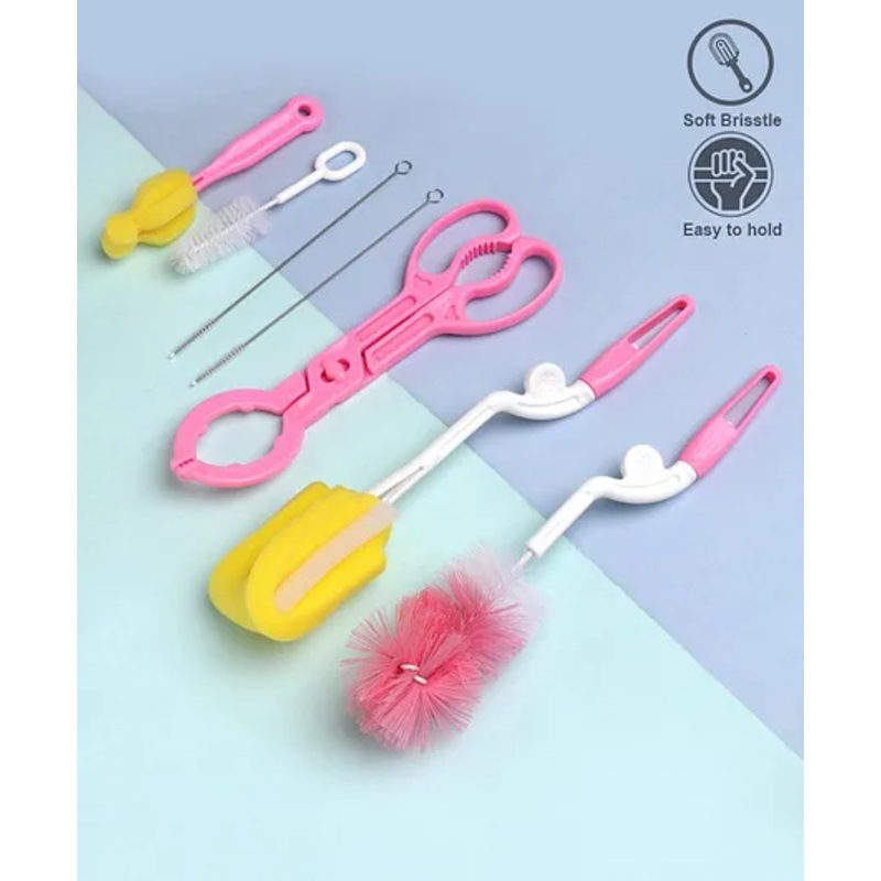 Bottle Cleaning Set Pack of 7 – Pink White