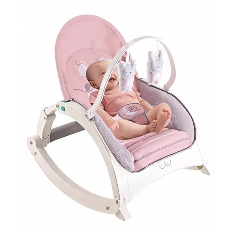 Fiddlys Rocker Chair with Music and Vibration Function Adjustable Mode – Dark Pink