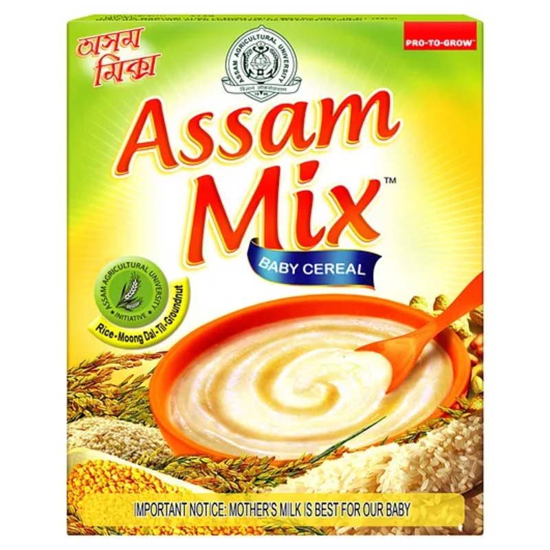 Pro To Grow Assam Mix Baby Cereal 300g | Enriched with Rice, Sesame & Groundnut with No Added Sugar & Artificial Additives | Ideal for 6 to 24 Months Baby