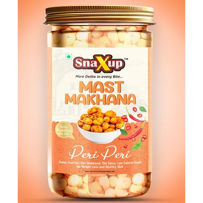 SnaXup Roasted Mast Makhana – Peri Peri 80 g