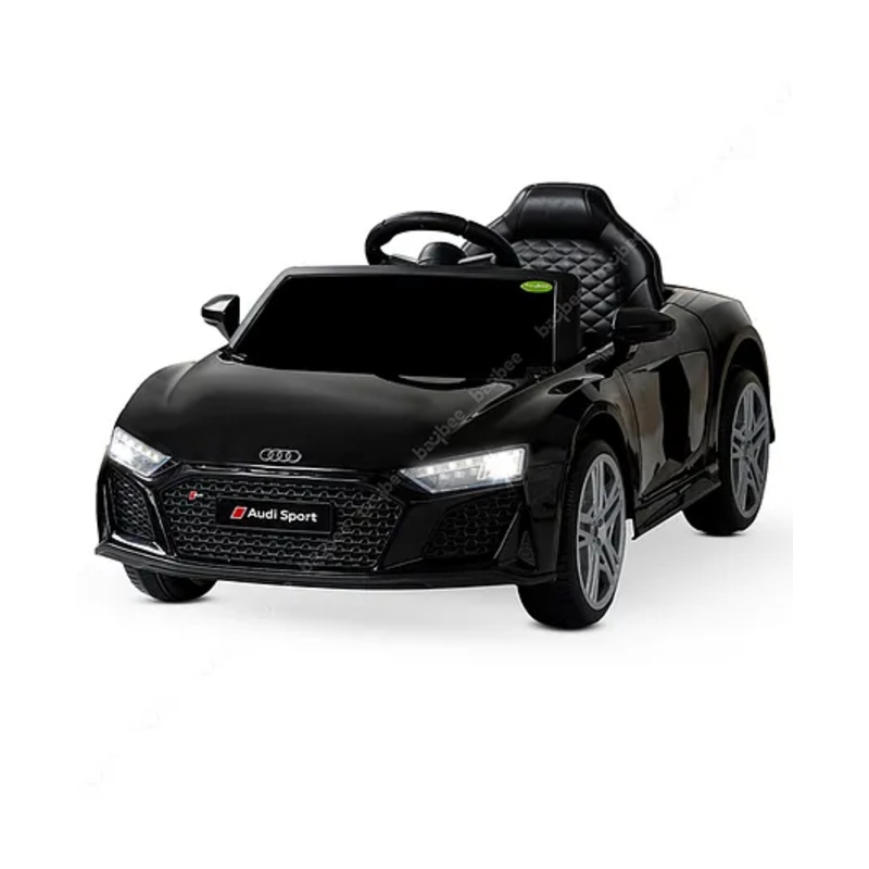 Baybee Official Licensed Audi R8 Battery Operated Car for Kids, Ride on Kids Car with LED Light & Music (Black)