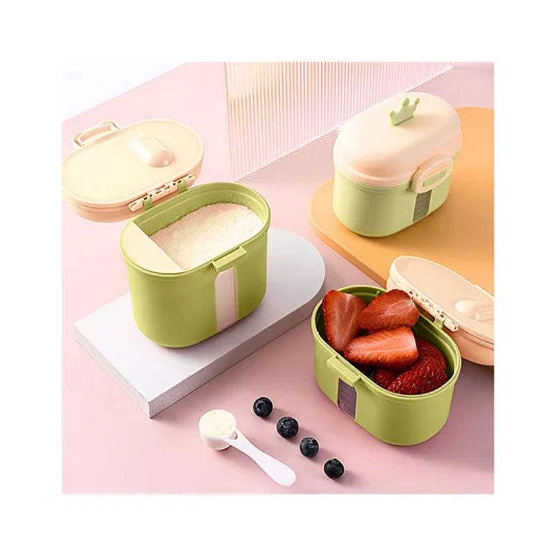 Bembika Milk Powder Storage Container with Scoop and Leveler – Green(360 g)