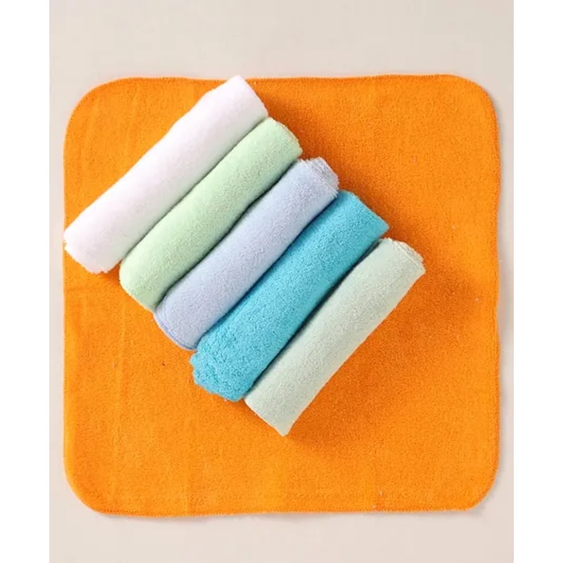 Ben Benny Terry Knit Wash cloth Solid Colour Pack of 6 L 26.5 x B 26.5 cm – Yellow & MInt