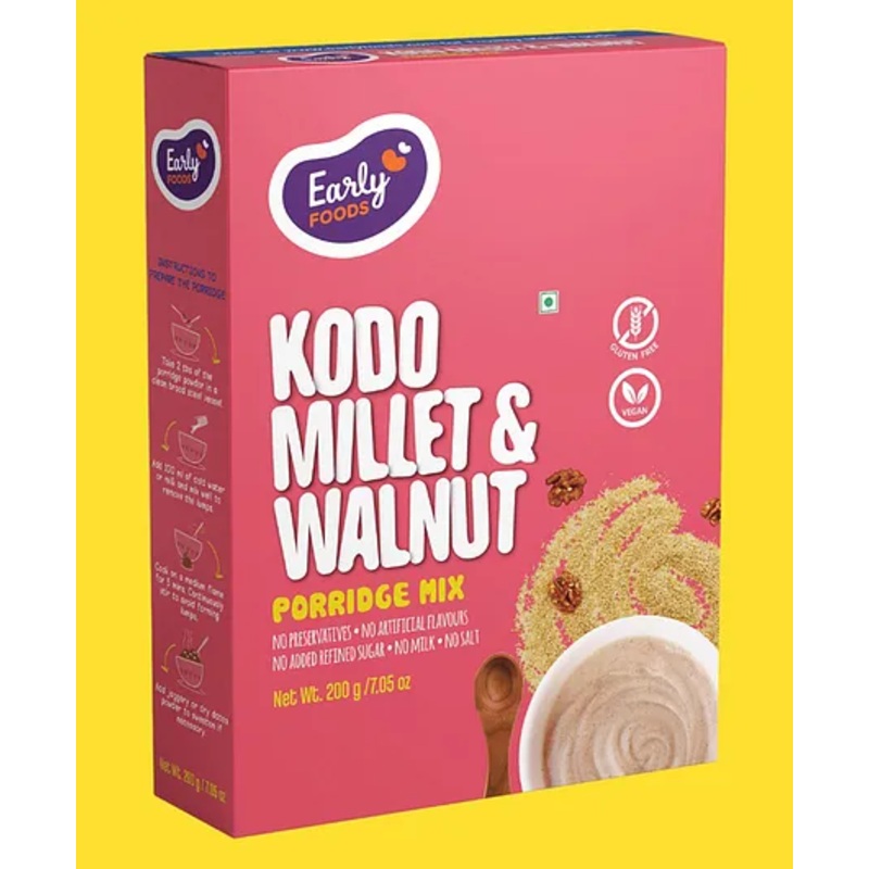 Early Foods Kodo Millet & Walnut Porridge Mix 200g
