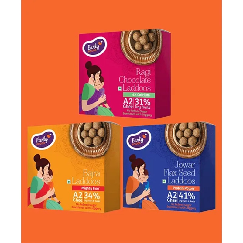 Early Foods Pack of 3 Laddoos For Kids Pack of 3 – 250 g Each