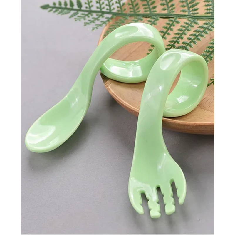 Fork & Spoon Set – Green