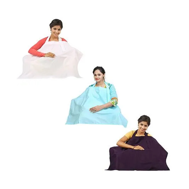 Lulamom Nursing Cover Pack of 3 – White Green Aubergine