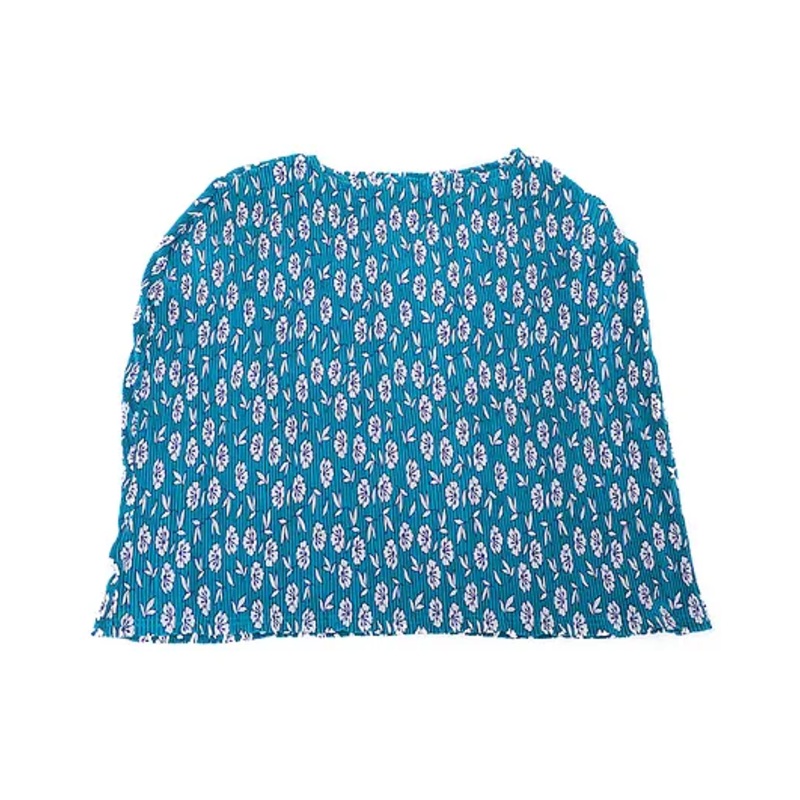 Lulamom Poncho Style Nursing Cover with Buttons Floral Print  – Green White