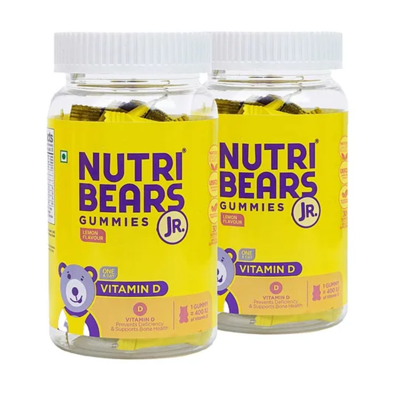 NutriBears Kids Vitamin D Gummies Pack of 2 – 30 Gummies Each