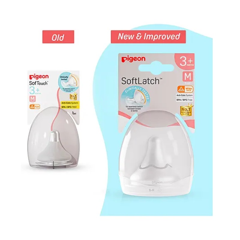 Pigeon Softlatch Peristaltic Medium Size Y Cut Nipple With Case Pack Of 1 – White