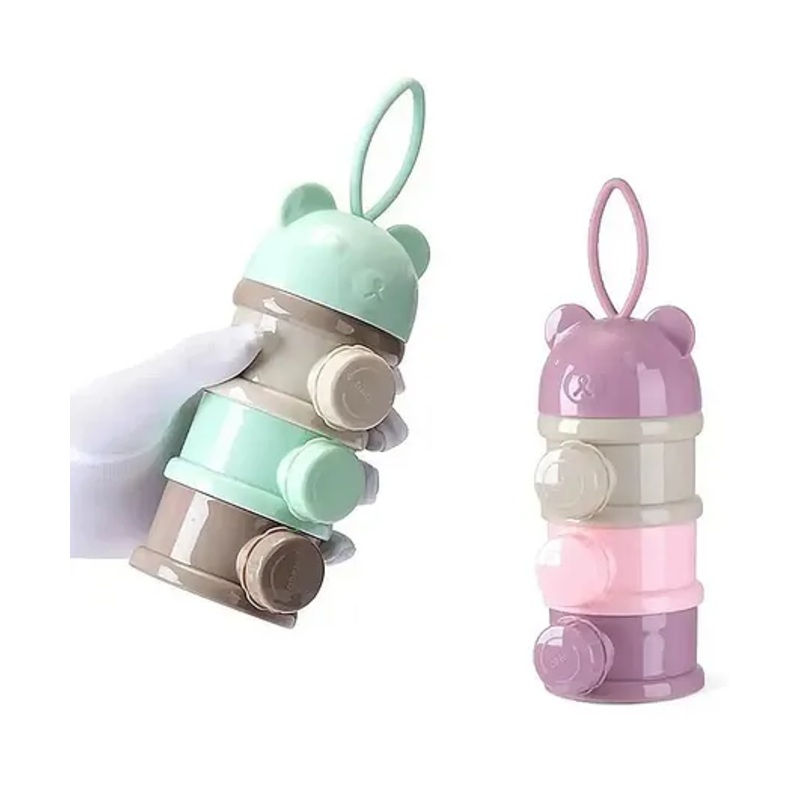 SKB 3 Layers Multipurpose Milk Powder & Food Storage Container – Multicolor