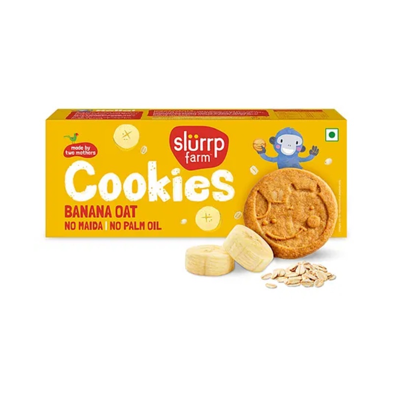 Slurrp Farm No Maida & No Refined Sugar Banana Oat Cookies – 80 g