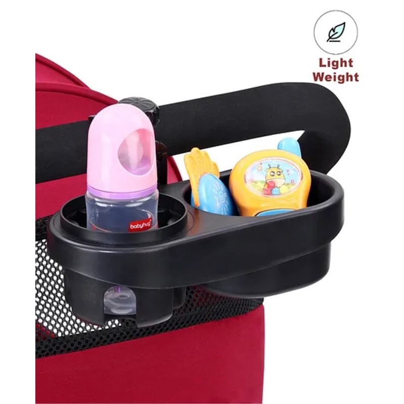 2 in 1 Snack Tray & Cup Holder – Black| Easy to Install| Durable Construct