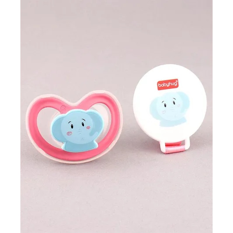 Babyhug Pacifier with Holder – Pink