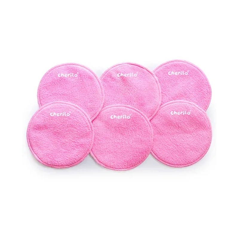 Cherilo Maternity Breast Pads with 3 Layer Protection Pack of 6 – Pink