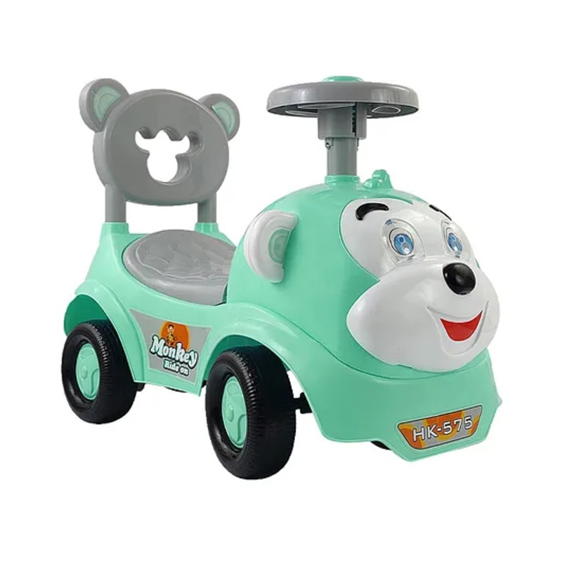 Dash Monkey Ride On with Horn &High Backrest Support Under Storage Basket-Green