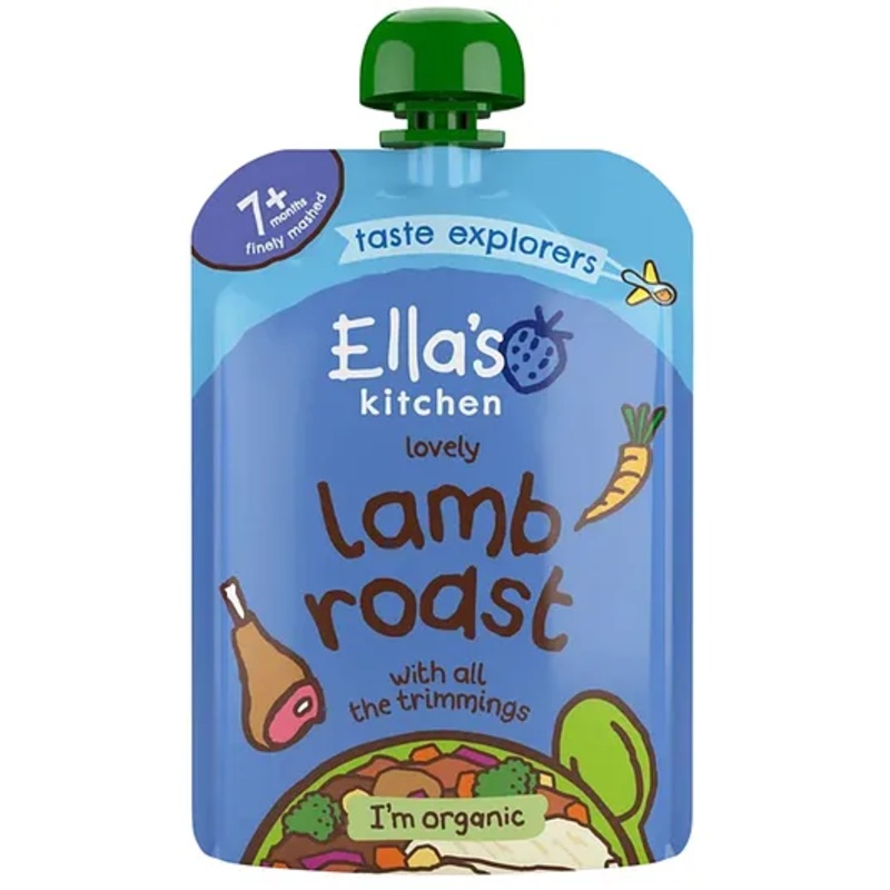 Ella’s Kitchen Organic Baby Food Pouch, Lamb Roast Dinner (7m+) – 130g