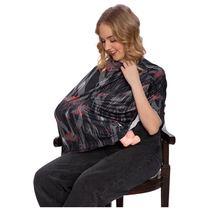 Feather Hug Premium Nursing Cover for Breastfeeding-Black