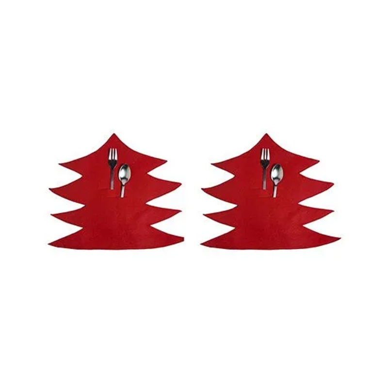 Li’ll Pumpkins Tree Cutlery Mat – Red